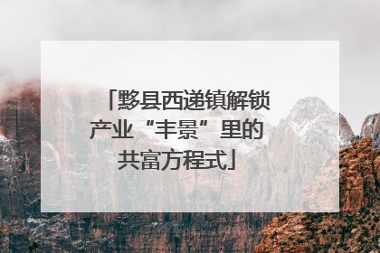 黟县西递镇解锁产业“丰景”里的共富方程式