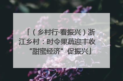 （乡村行·看振兴）浙江乡村：时令果蔬迎丰收 “甜蜜经济”促振兴
