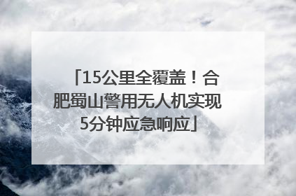 15公里全覆盖！合肥蜀山警用无人机实现5分钟应急响应