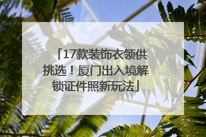 17款装饰衣领供挑选！厦门出入境解锁证件照新玩法