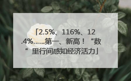 2.5%、116%、12.4%……第一、新高！“数”里行间感知经济活力