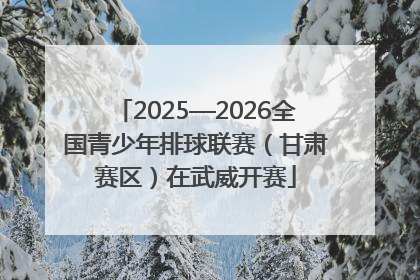 2025—2026全国青少年排球联赛（甘肃赛区）在武威开赛