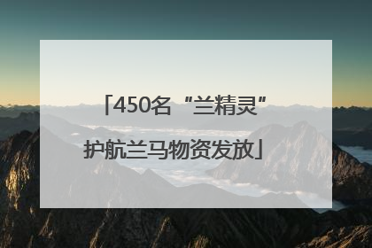 450名“兰精灵”护航兰马物资发放