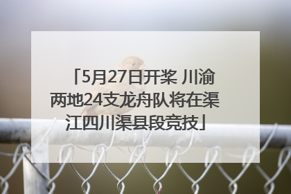5月27日开桨 川渝两地24支龙舟队将在渠江四川渠县段竞技